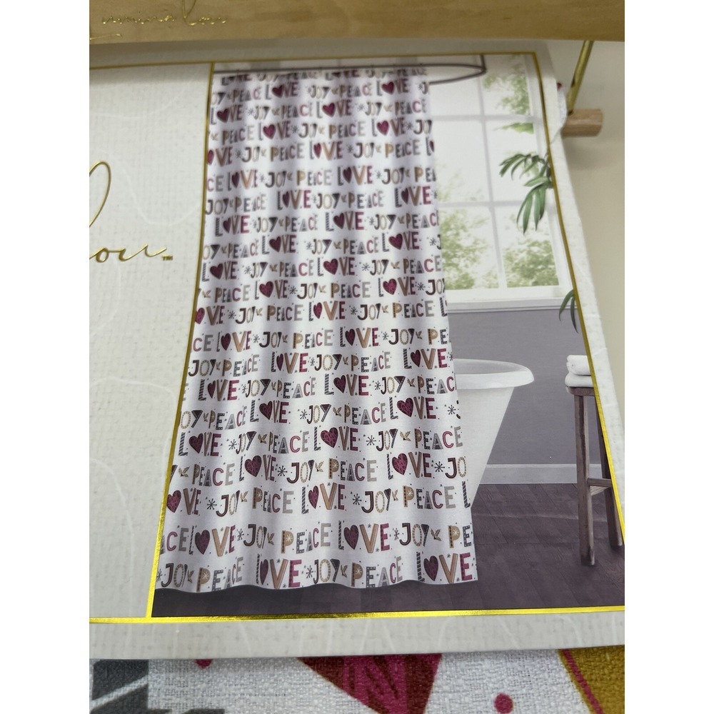 Christmas Canvas Shower Curtain Limited Edition 70"x72" Lumina Lou Home Decor